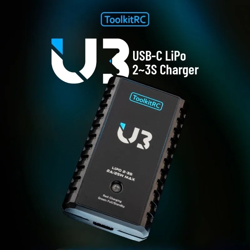 شاحن بطاريات ToolkitRC U3 2-3S - مراجعة Fpv Drone Charger وسعره