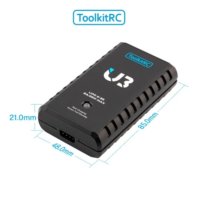 شاحن بطاريات ToolkitRC U3 2-3S - مراجعة Fpv Drone Charger وسعره
