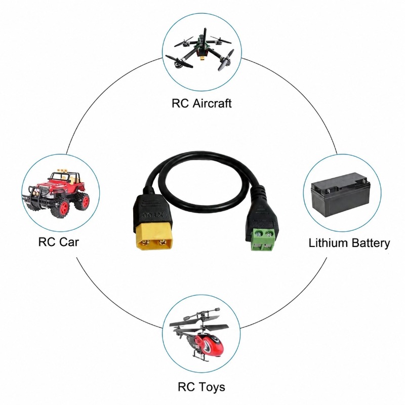 موصل XT60 ذكر وأنثى إلى كابل م - مراجعة Fpv Drone Charger وسعره